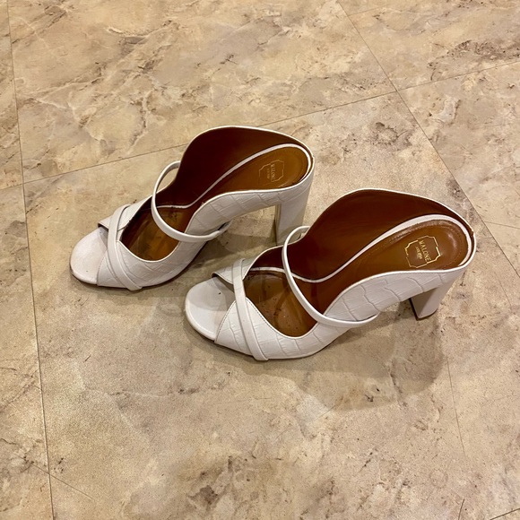 Malone Souliers Norah white croc heeled sandals 36.5 - Picture 3 of 6